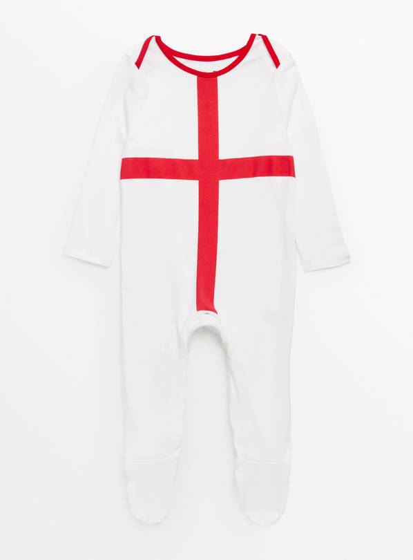White England St George's Cross Sleepsuit Up to 1 mth